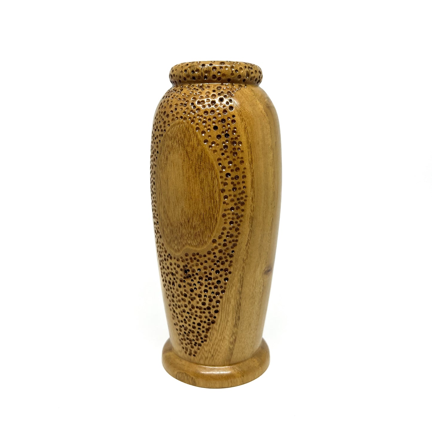 Small Textured Wood Vase