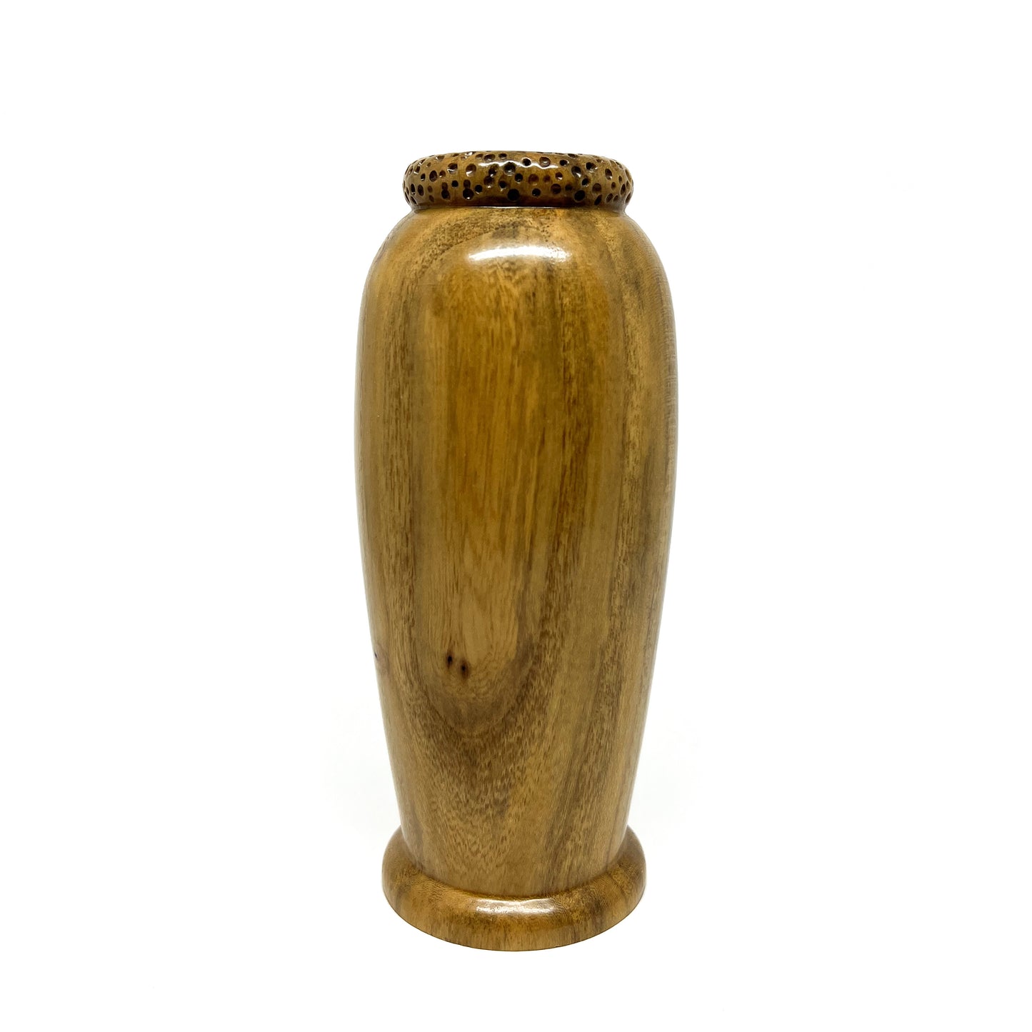 Small Textured Wood Vase