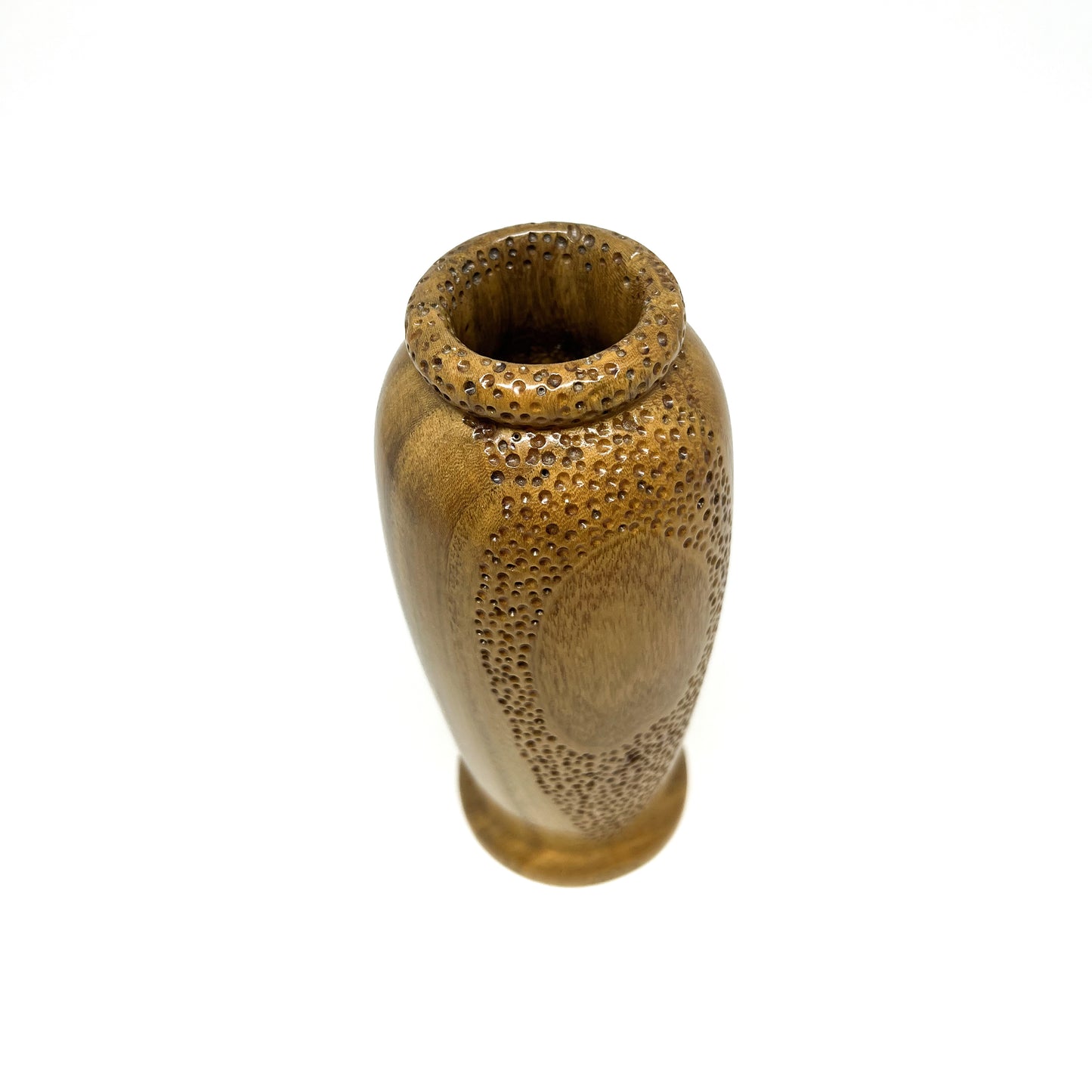 Small Textured Wood Vase