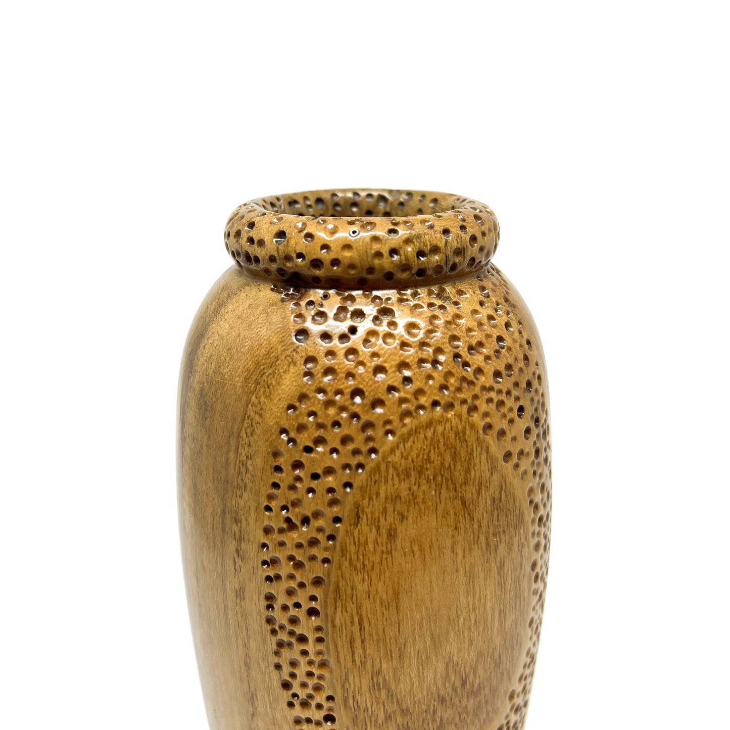 Small Textured Wood Vase