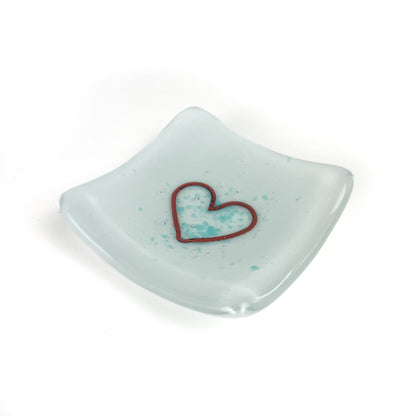 Little Red Heart Glass Bowls