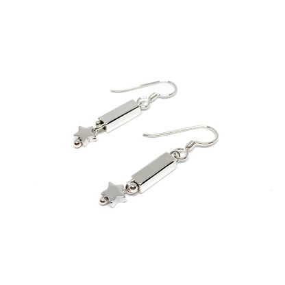 Square Tube & Star Earrings