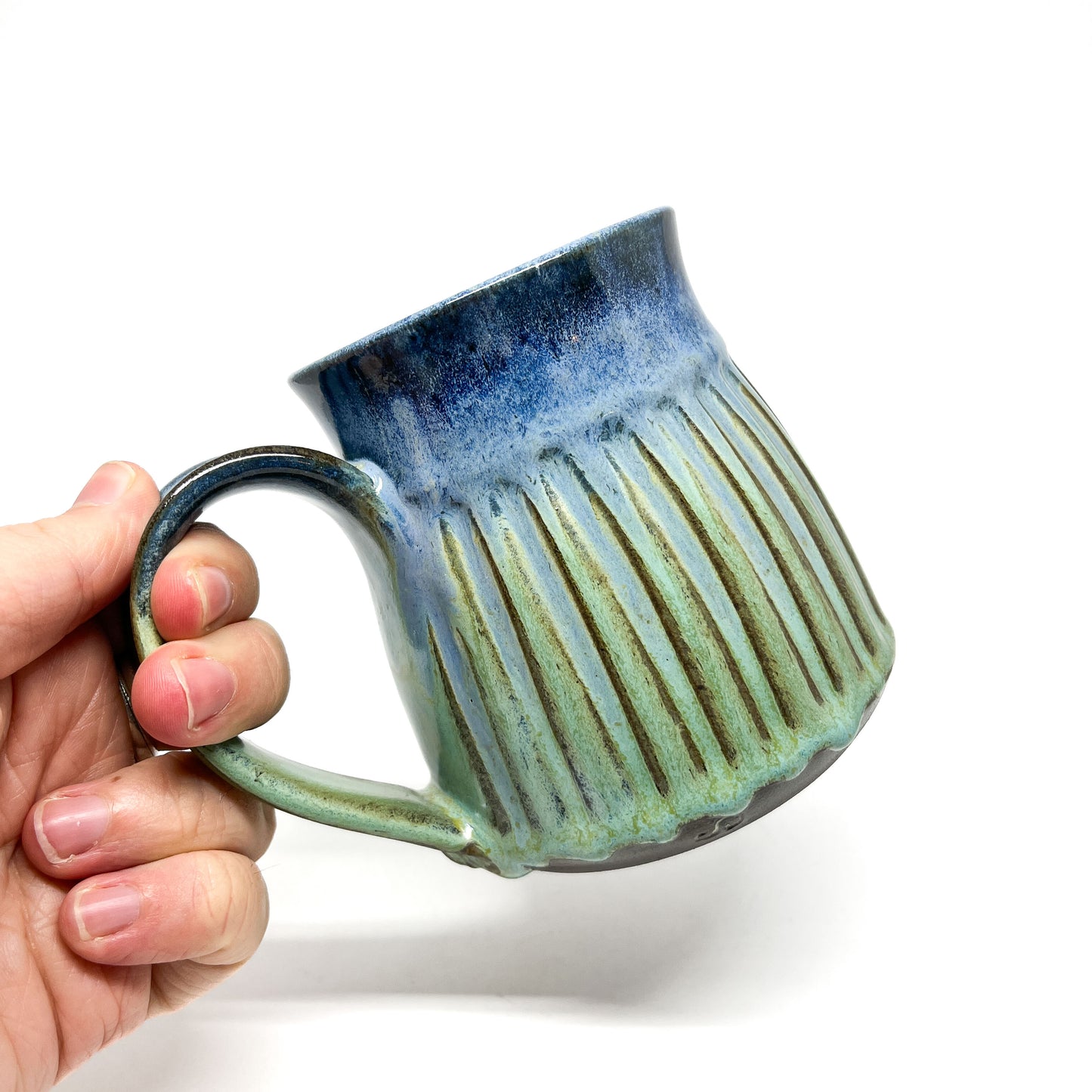 Floating Glaze Fluted Mug