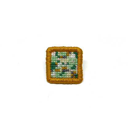 Cross-Stitch Glitch Pin