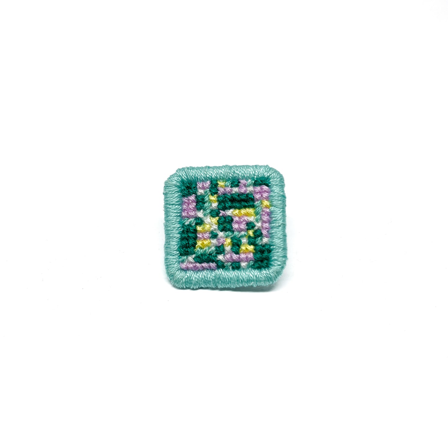 Cross-Stitch Glitch Pin