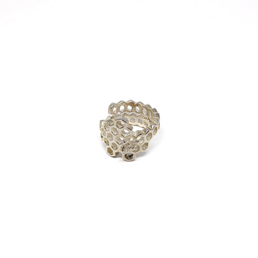 Silver Honeycomb Ring