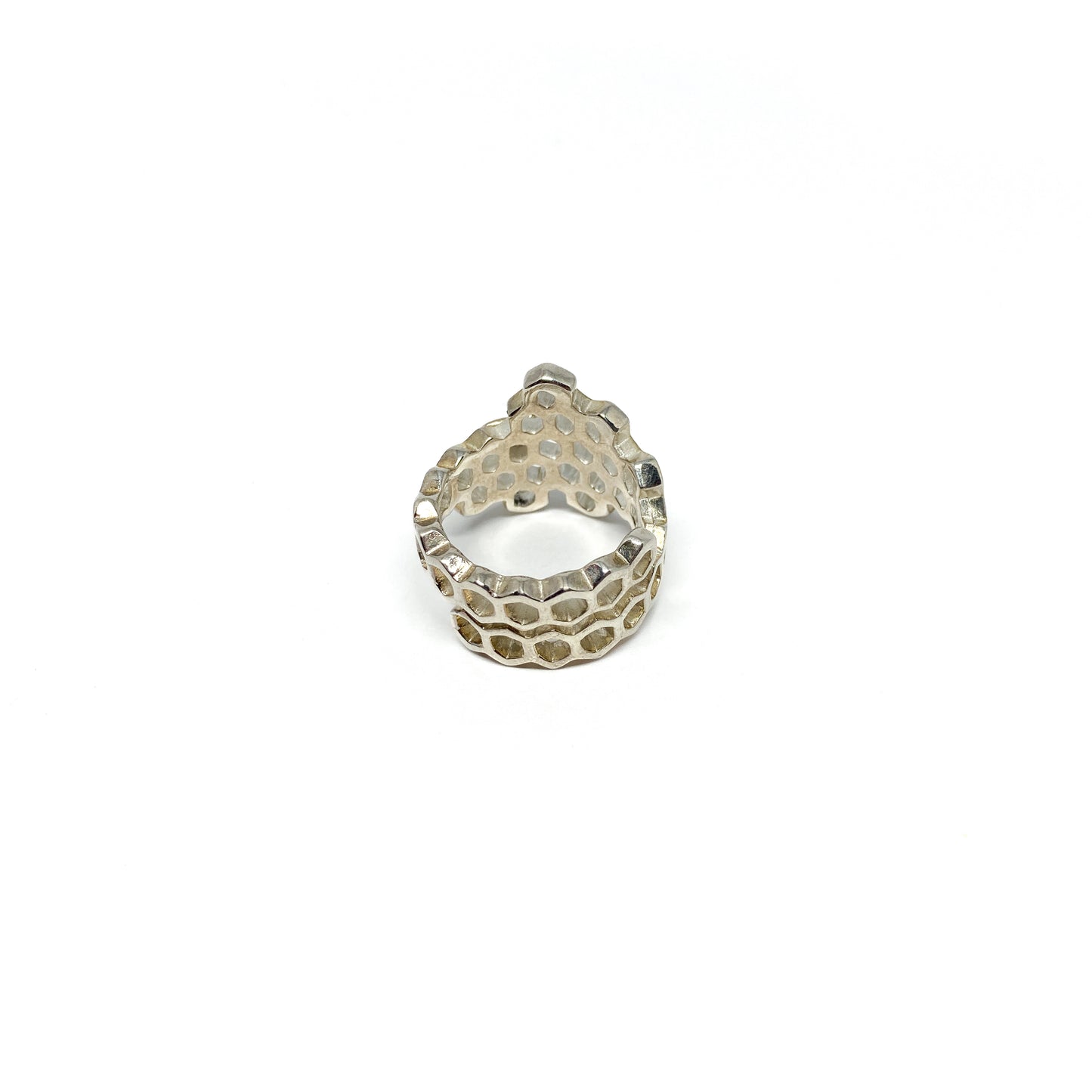 Silver Honeycomb Ring