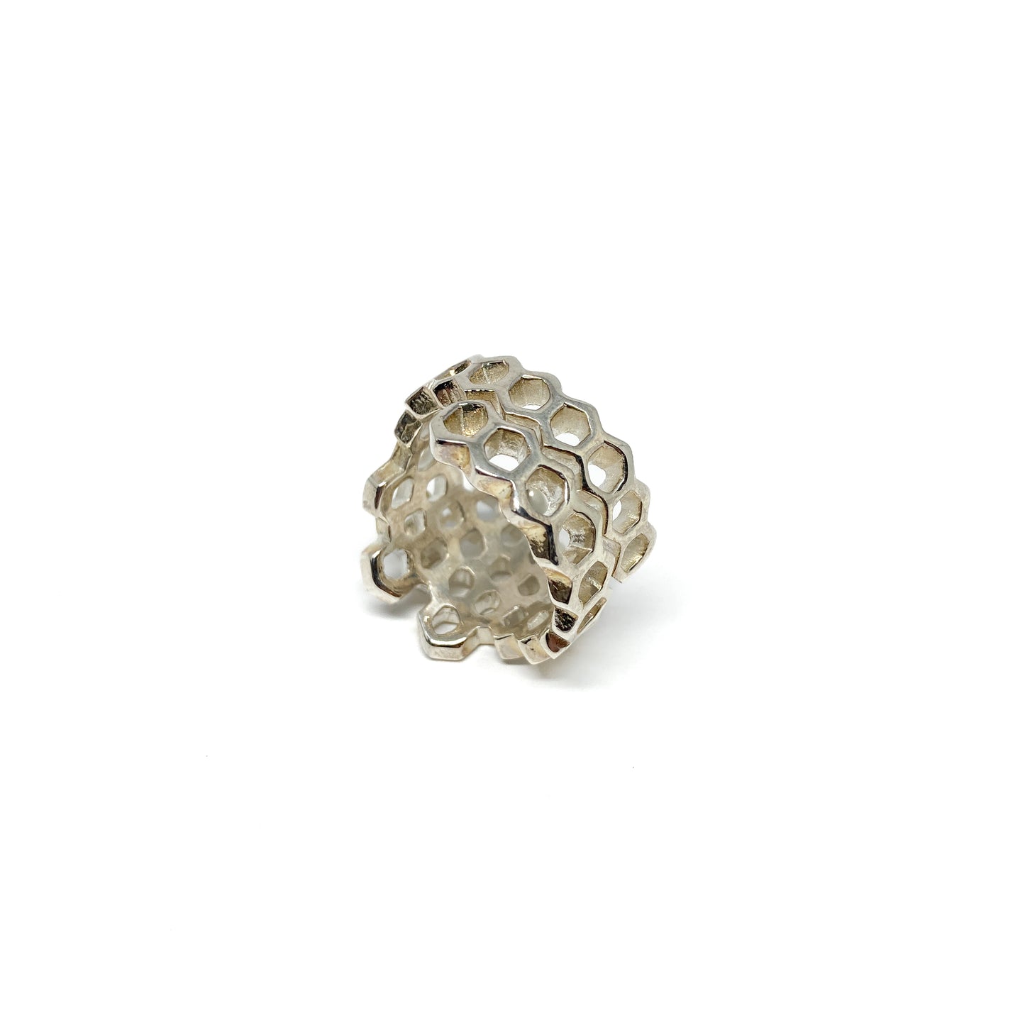 Silver Honeycomb Ring