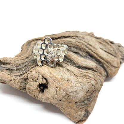 Silver Honeycomb Ring