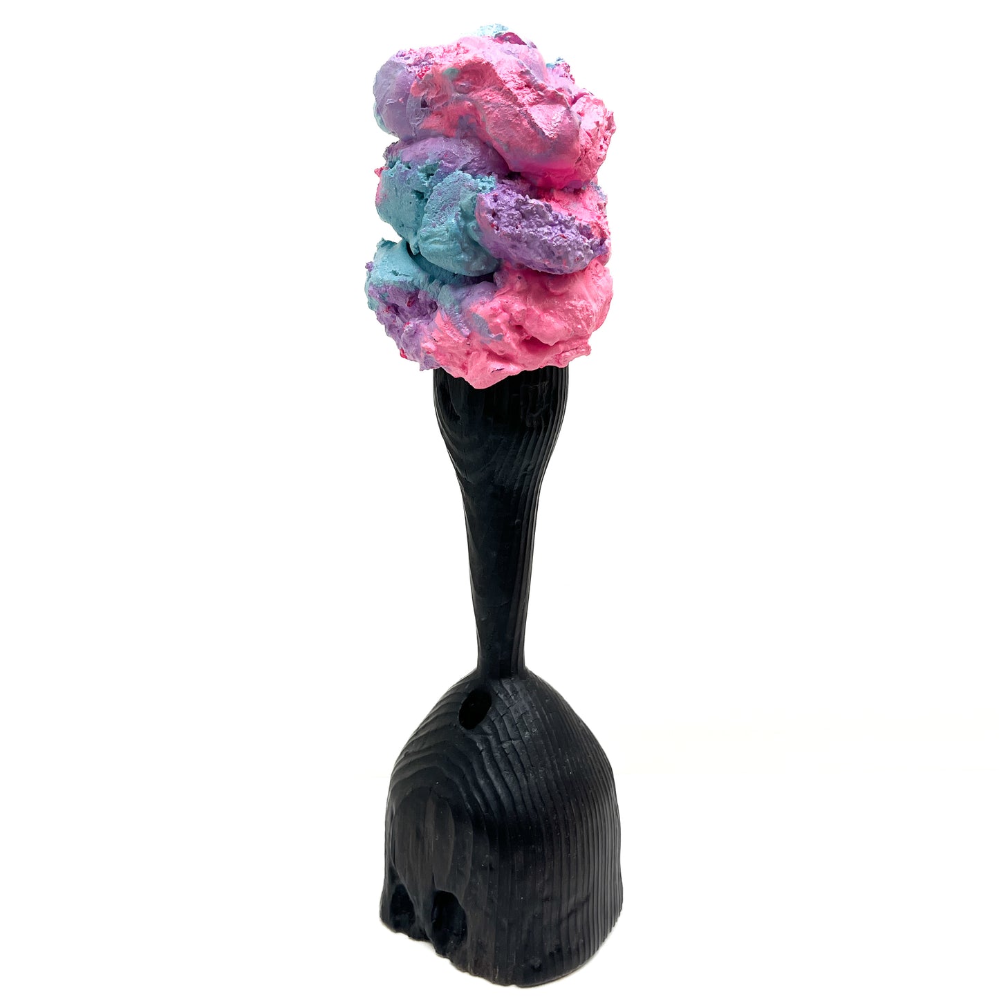 2 Scoop Cotton Candy Ice Cream Sculpture