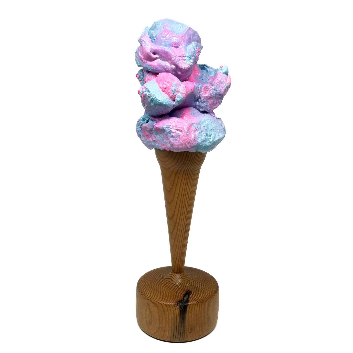 3 Scoop Cotton Candy Ice Cream Sculpture