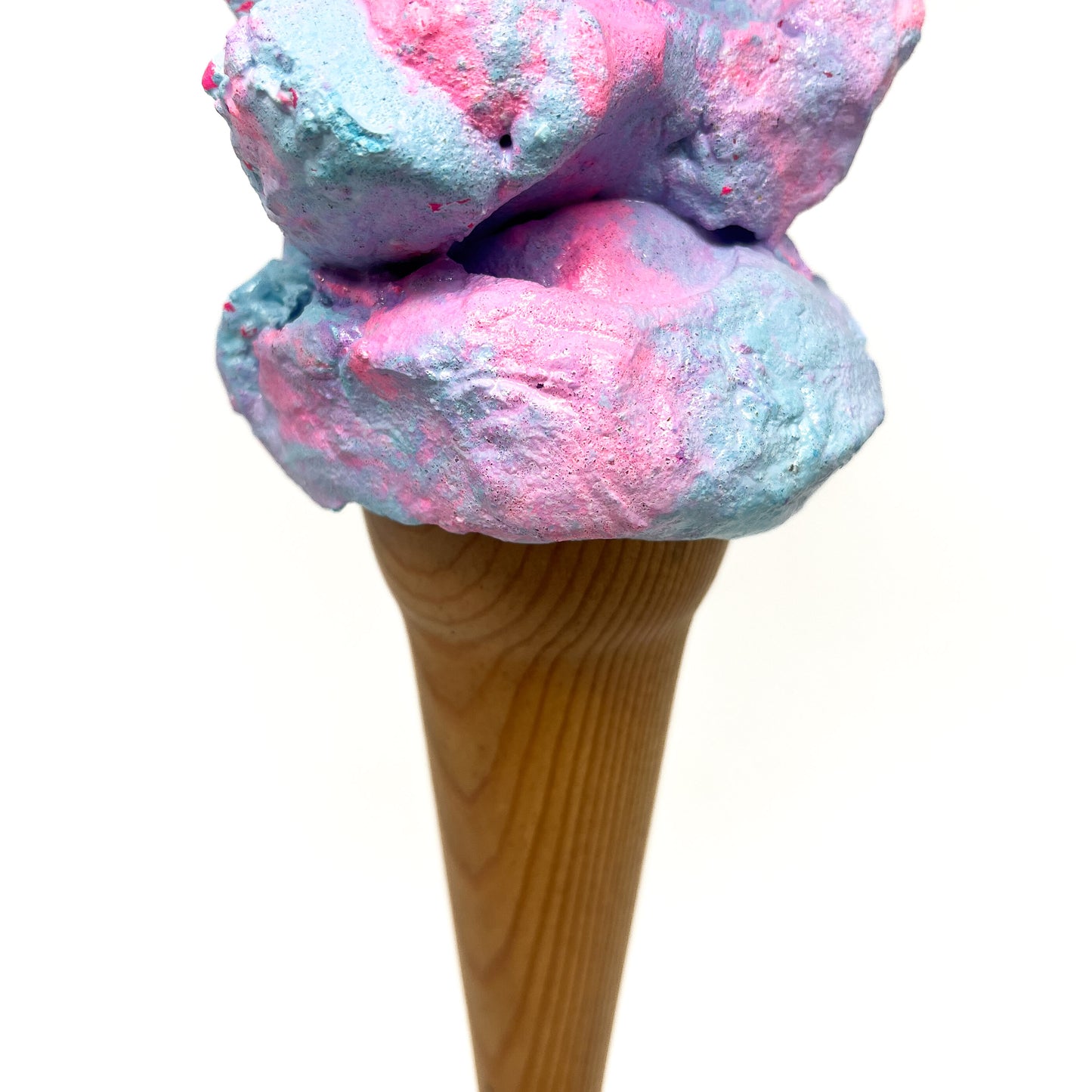 3 Scoop Cotton Candy Ice Cream Sculpture