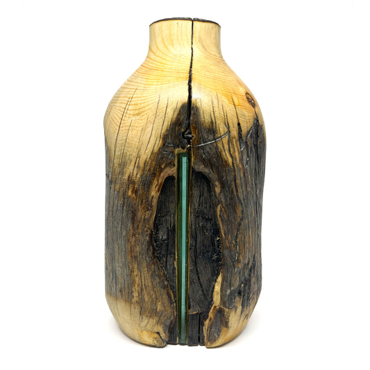 Vertical Glass & Wildfire Pine Vase