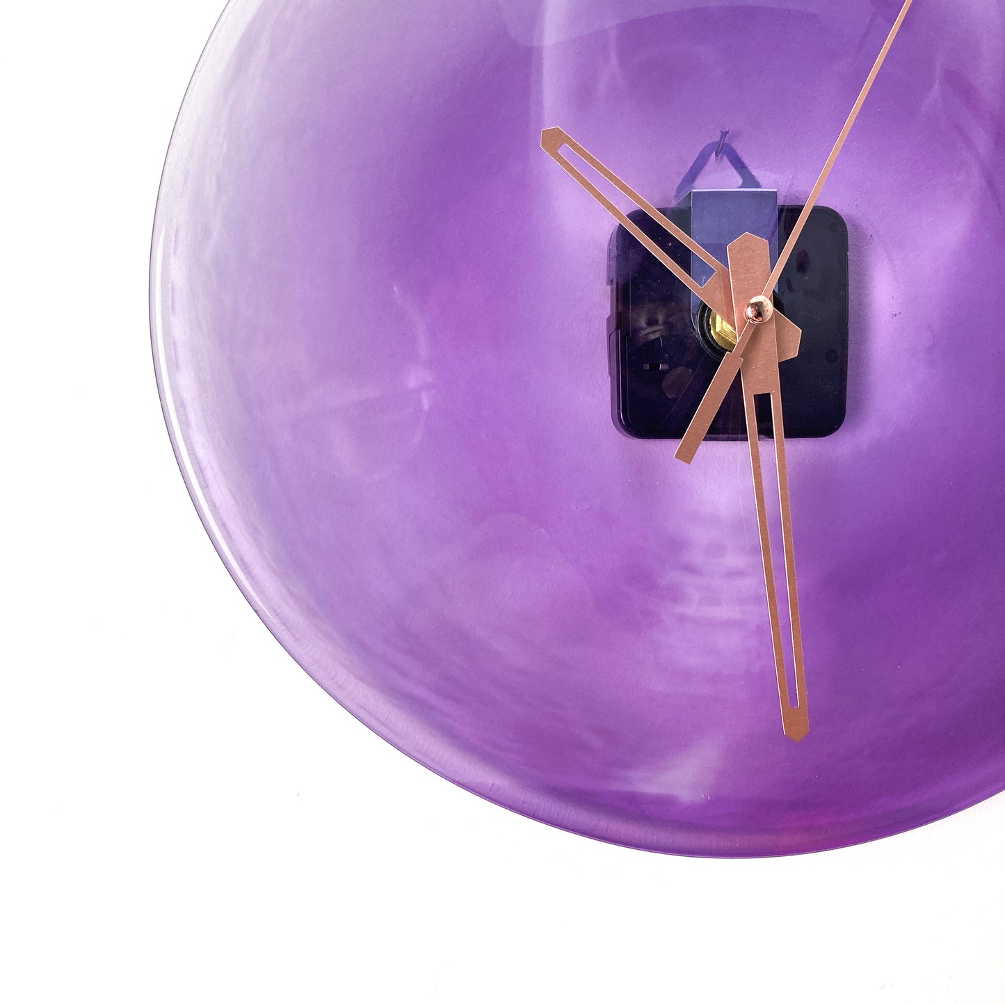 Purple Glass Clock