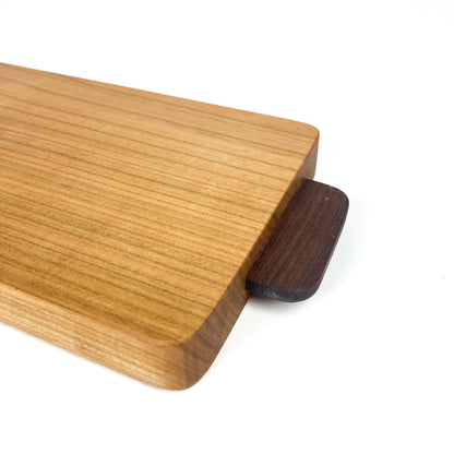 Cherry Charcuterie Board with Walnut Handles