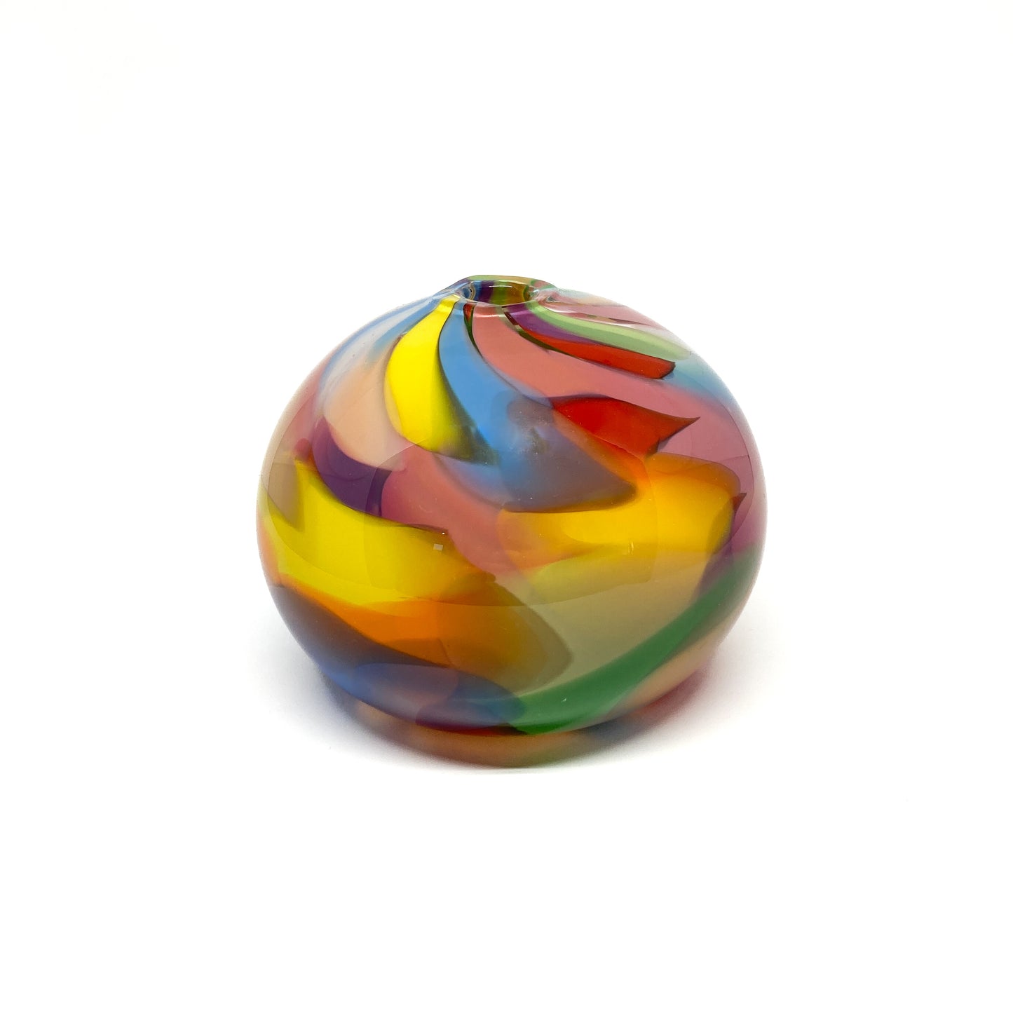 Rainbow Watercolour Round Vase