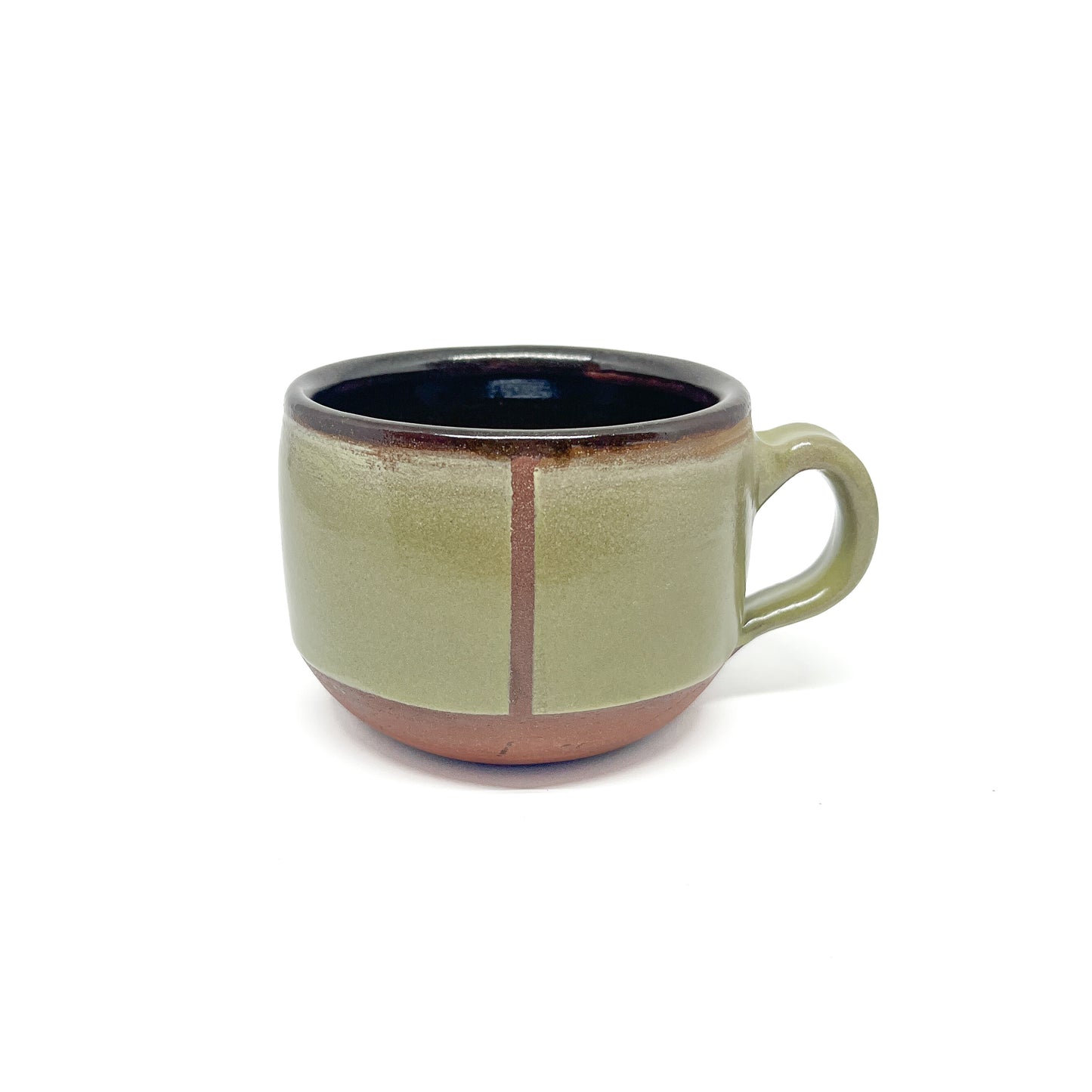 Rounded Red & Green Mug