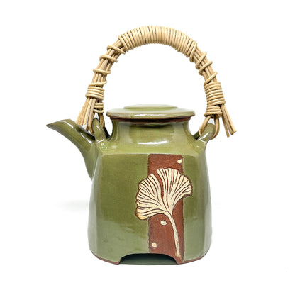 Floral Green Teapot