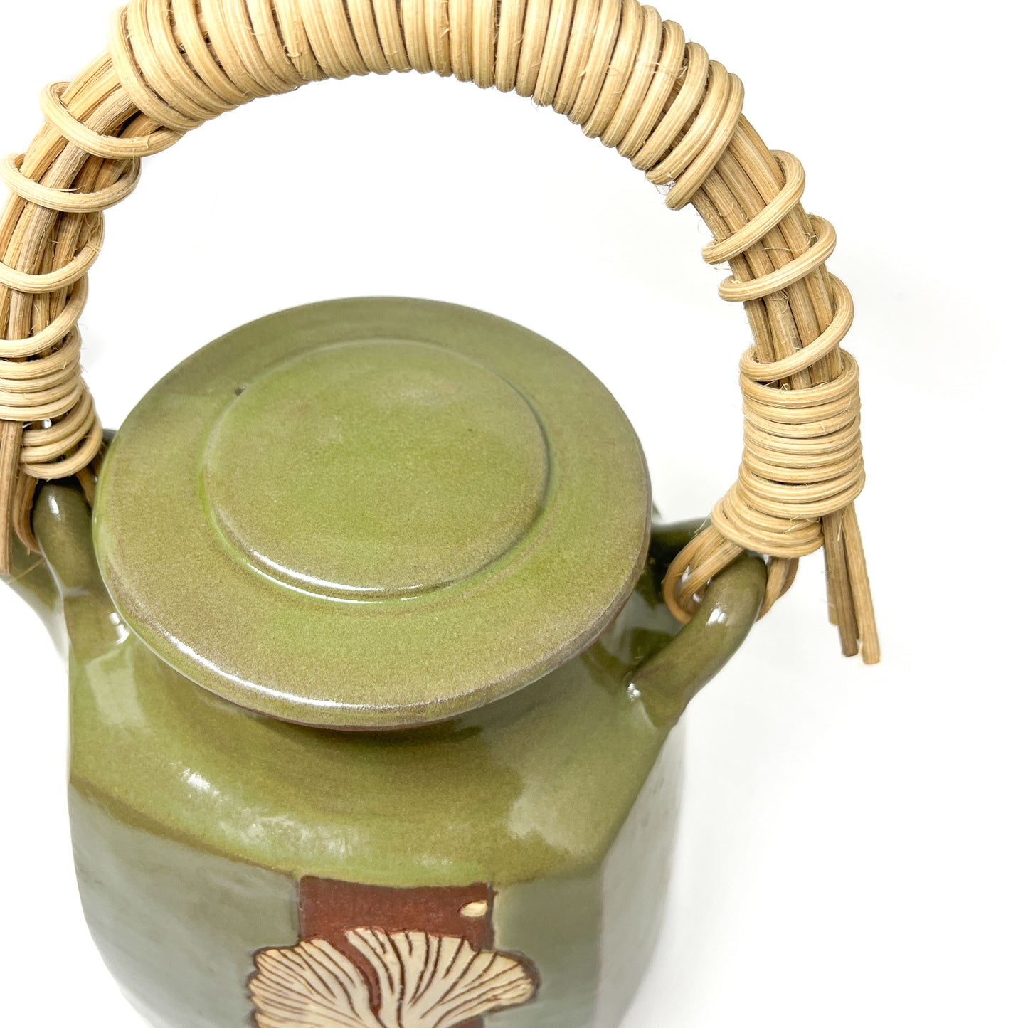 Floral Green Teapot