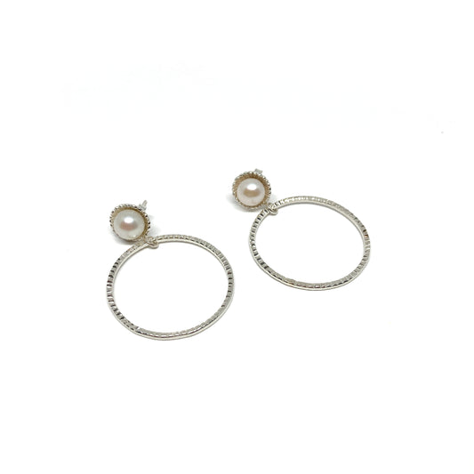 Pearl Hoop Earrings