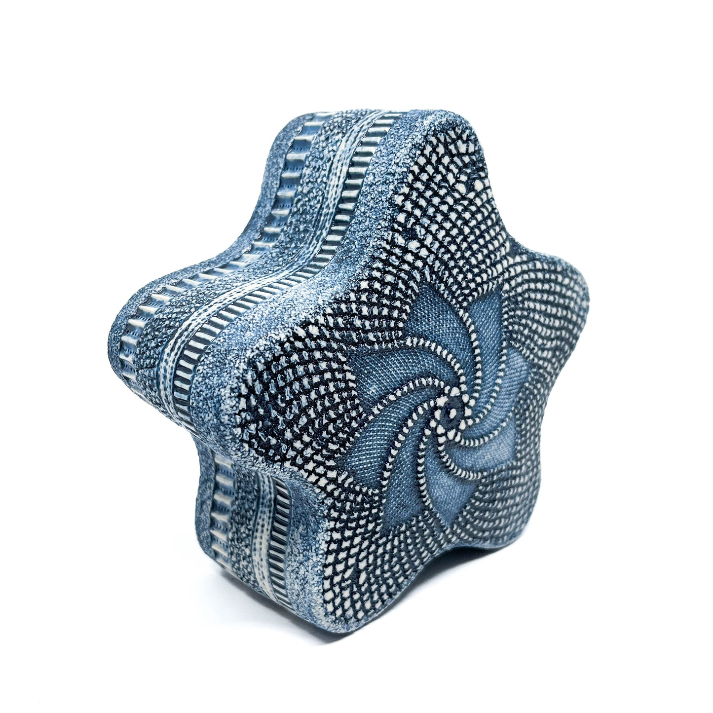 Blue Oxide Diatom Star Sculpture