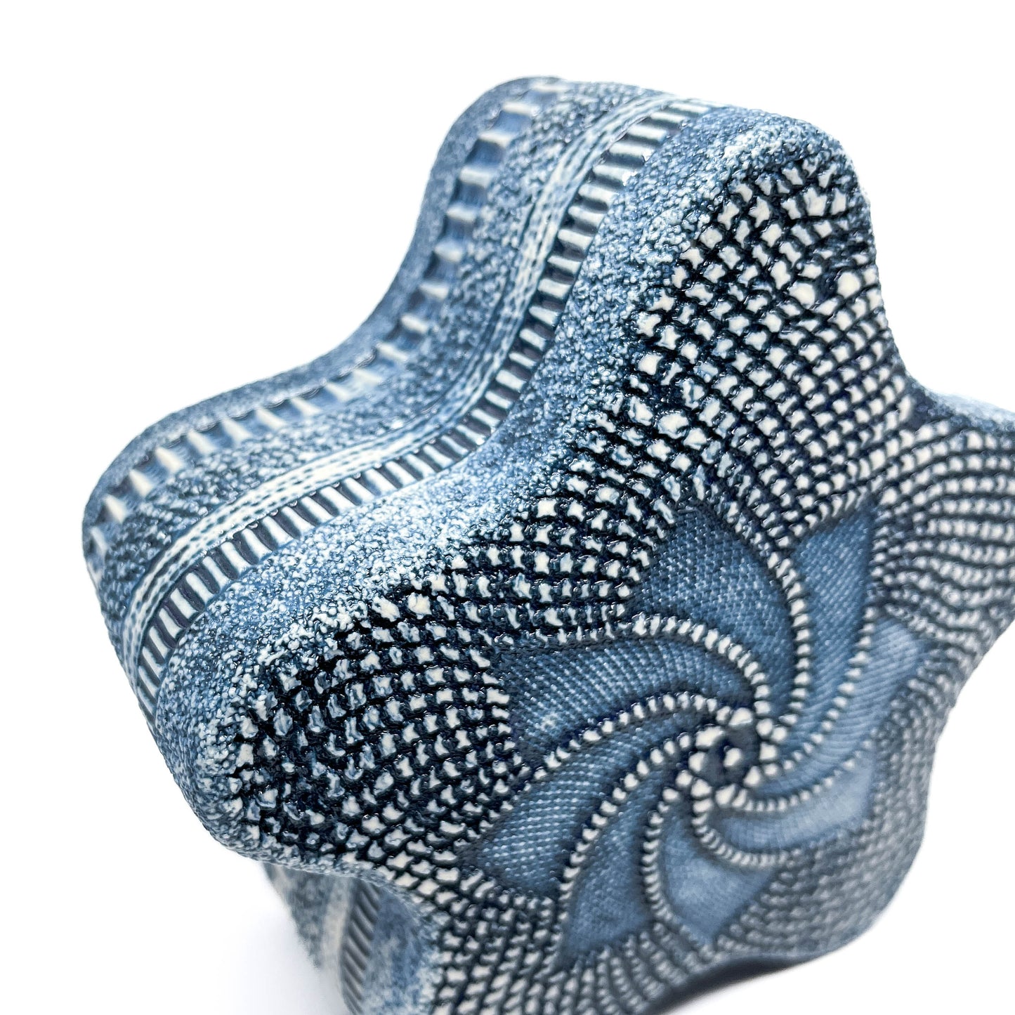 Blue Oxide Diatom Star Sculpture