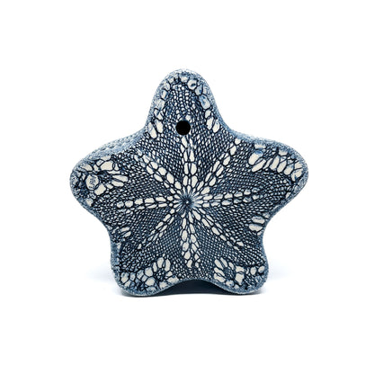 Blue Oxide Diatom Star Sculpture