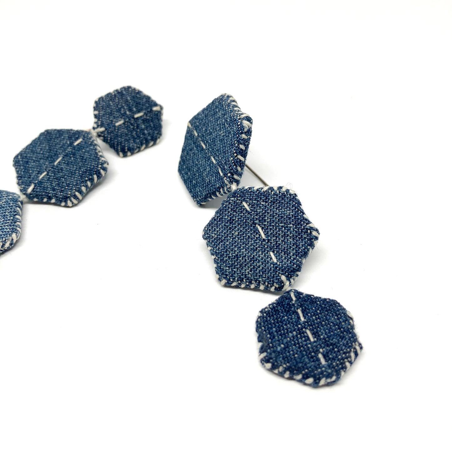 "Patched Trio" Earrings