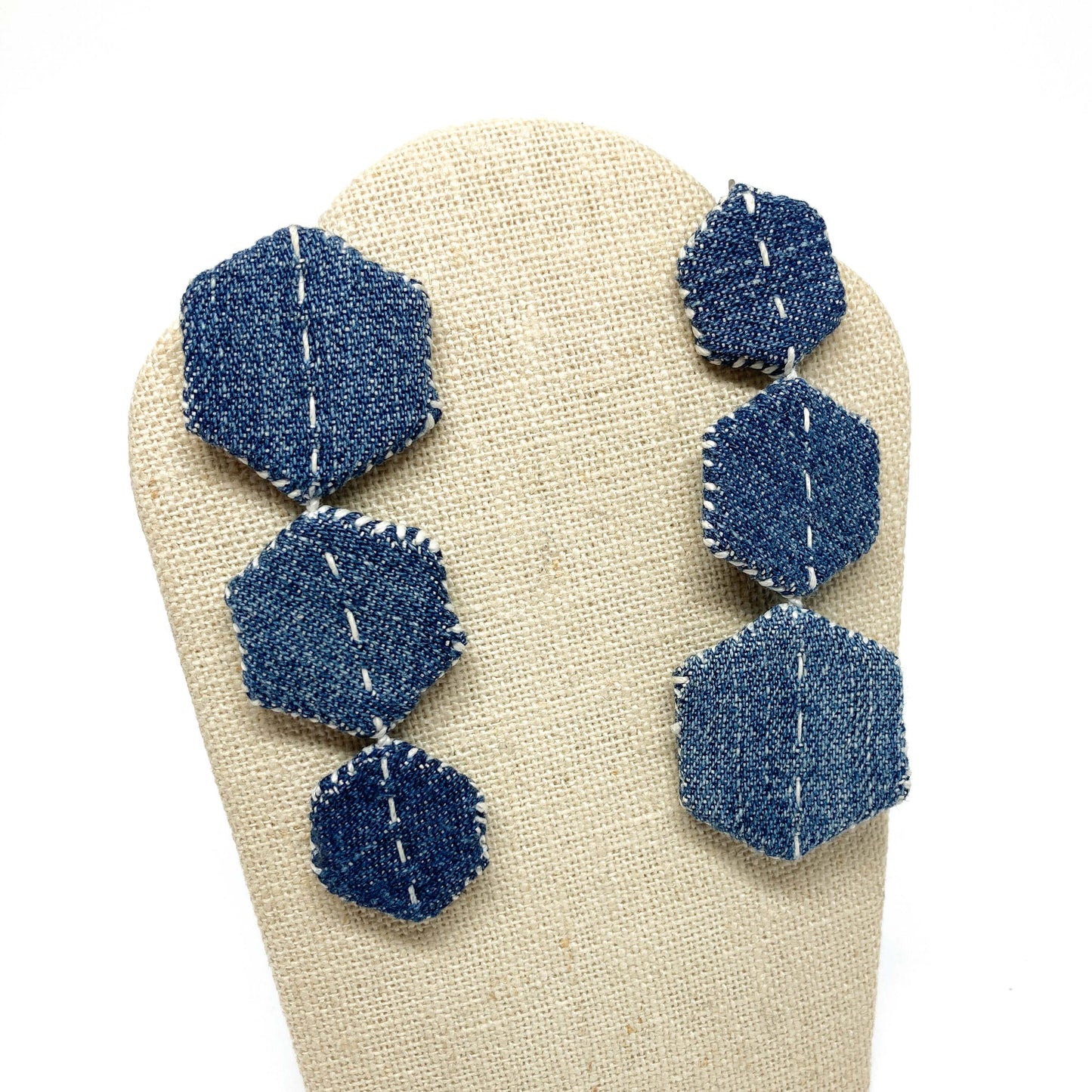 "Patched Trio" Earrings