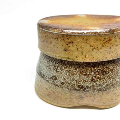 Salt & Wood-Fired Lidded Oval Container