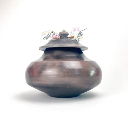 Lidded Jar with Coil Spring Lid #1