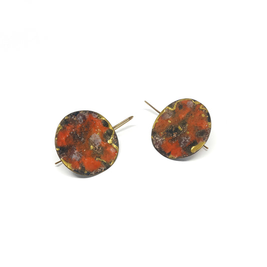 Persimmon Disc Earrings