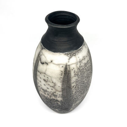 Medium Speckled Naked Raku Vase