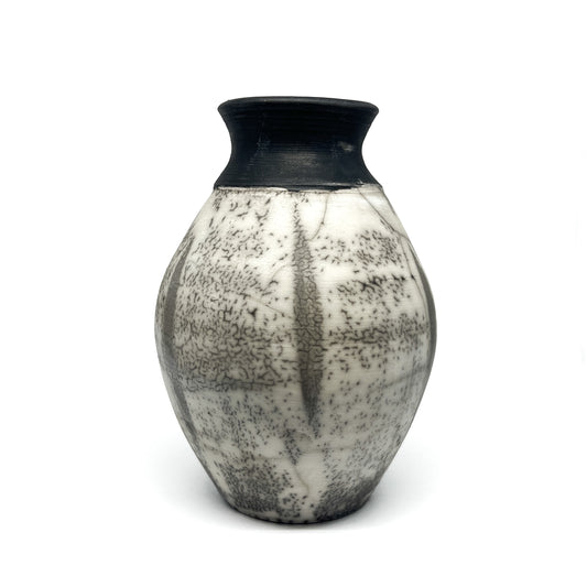 Small Speckled Naked Raku Vase