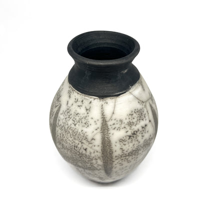 Small Speckled Naked Raku Vase