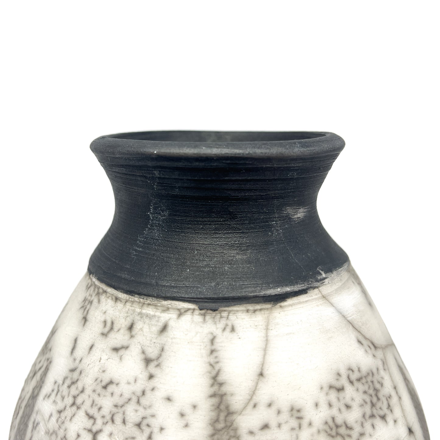 Small Speckled Naked Raku Vase