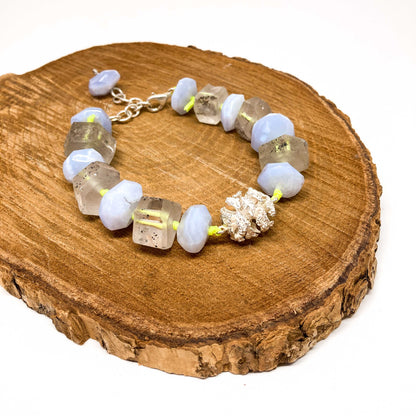 Sequoia & Blue Lace Agate Bracelet