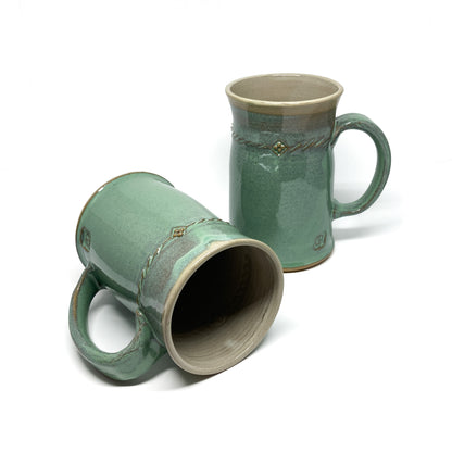 Seafoam Green Rope Steins